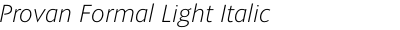 Provan Formal Light Italic